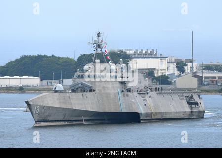 Préfecture de Kanagawa, Japon - 22 juin 2022 : USS Charleston (LCS-18), navire de combat littoral de classe Independence. Banque D'Images