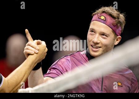 ROTTERDAM - le joueur de tennis en fauteuil roulant Alfie Hewett (GBR) remporte la finale du tournoi de tennis ABN AMRO Open 50th à Ahoy. AP SANDER KING Banque D'Images