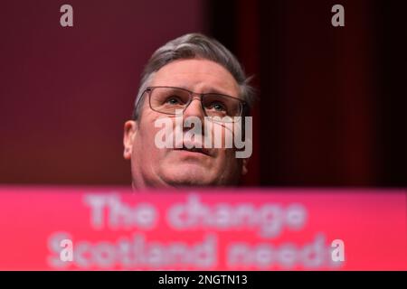Edimbourg Ecosse, Royaume-Uni 19 février 2023.Sir Keir Starmer Chef du Parti travailliste à la Conférence écossaise du travail dans les salles de l'Assemblée. credit sst/alamy nouvelles en direct Banque D'Images