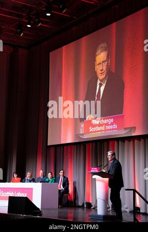 Édimbourg, Écosse, Royaume-Uni. 19 février 2023. Sir Keir Starmer prononce un discours d'ouverture à la Conférence écossaise du travail dans les salles de réunion d'Édimbourg. Iain Masterton/Alay Live News Banque D'Images