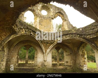 Ruines de l'abbaye de Waverley, Farnham, Surrey Banque D'Images