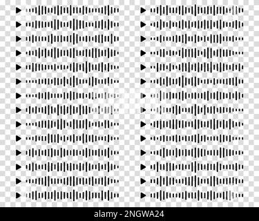 Définir l'icône de message audio vocal. Collection de panneaux d'ondes sonores. Illustration vectorielle plate pour sites Web, podcasts et bannières. Collection de grands symboles Illustration de Vecteur