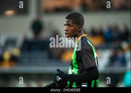 Göteborg, Suède. 19th févr. 2023. Chisom Chidi de GAIS pendant le match de groupe de la coupe suédoise entre GAIS et IFK Norrkoping sur 19 février 2023 à Göteborg. Credit: Oskar Olteus / Alamy Live News Banque D'Images