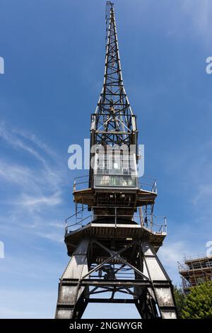 BRISTOL, Royaume-Uni - Mai 14 : Vue d'une grue électrique par la rivière Avon à Bristol le 14 mai, 2019 Banque D'Images