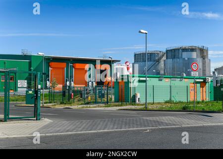 Usine de biogaz BSR, Freiheit, Ruhleben, Spandau, Berlin, Allemagne Banque D'Images