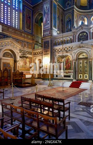 Athènes Grèce. La Cathédrale de Metropolis Banque D'Images