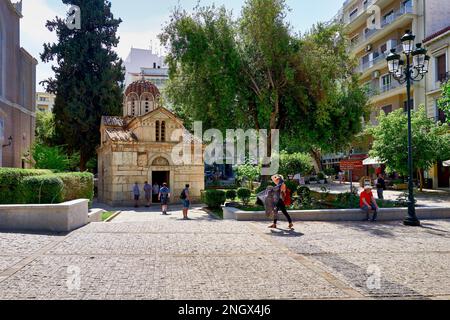 Athènes Grèce. Eglise orthodoxe de Saint Éleuthère Banque D'Images