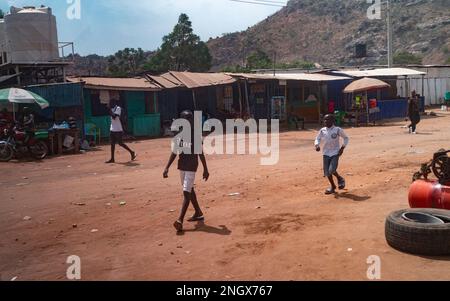 Vendredi 3 février 2023 : Juba Sud Soudan. Scène de rue dans Juba pèlerinage de la paix. Modérateur de l'Église d'Écosse le Dr Iain Greenshields est à Juba, au Soudan du Sud, en pèlerinage de paix avec le Pape et l'archevêque de Canterbury le Rév Justin Welby. Banque D'Images