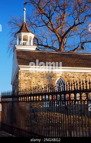 L'ancienne église hollandaise, l'un des cadres de la légende de Sleepy Hollow, l'histoire de l'Horseman sans tête par Washington Irving Banque D'Images