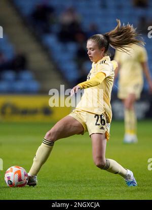 Valesca Ampoorter en Belgique pendant le match de la coupe Arnold Clark à la Coventry Building Society Arena, Coventry. Date de la photo: Dimanche 19 février 2023. Banque D'Images