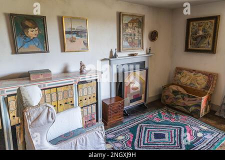 Chambre de John Maynard Keynes à Charleston House Banque D'Images