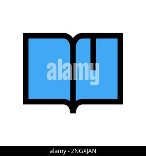 Ligne d'icône de livre isolée sur fond blanc. Icône fine et plate noire sur un style moderne. Symbole linéaire et contour modifiable. Simple et parfait Illustration de Vecteur