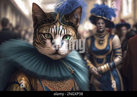 Carnaval de chat dans la couronne, concept de tourisme de ville pour le voyage Banque D'Images