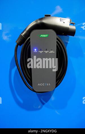 chargeur rapide 220 volts pour véhicule électrique Banque D'Images