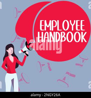 Rédaction affichant le texte Manuel de l'employé. Document de concept Internet qui contient les procédures opérationnelles de l'entreprise Banque D'Images