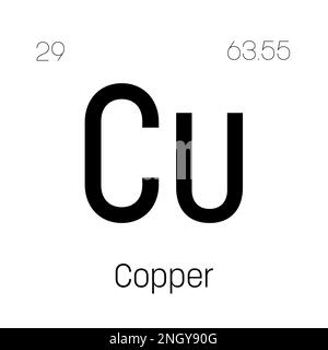 Cobalt, Co, élément de table périodique avec nom, symbole, numéro atomique et poids. Métal de transition avec diverses utilisations industrielles, comme dans les aimants, les batteries, et comme catalyseur dans les réactions chimiques. Illustration de Vecteur