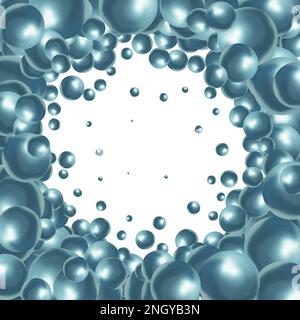 Cadre en perles de couleur nacre. Élément de décoration festive. Cadre photo. Banque D'Images