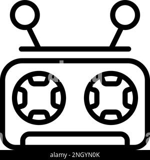 Vecteur de contour de l'icône de l'unité de commande radio. Télécommande. Modèle de rc jouet Illustration de Vecteur