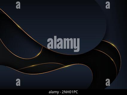 Modèle de luxe abstrait dégradé bleu décoration design d'illustration. Illustration de conception simple d'arrière-plan de modèle ondulé. Vecteur Illustration de Vecteur