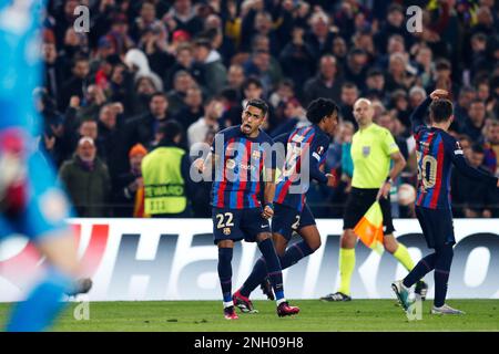 Barcelone, Espagne. Crédit : D. 16th févr. 2023. Raphinha (Barcelone) football : UEFA Europa League Knock-out Play-off match de 1st jambes entre le FC Barcelone 2-2 Manchester United au Spotify Camp Nou à Barcelone, Espagne. Credit: D .Nakashima/AFLO/Alamy Live News Banque D'Images