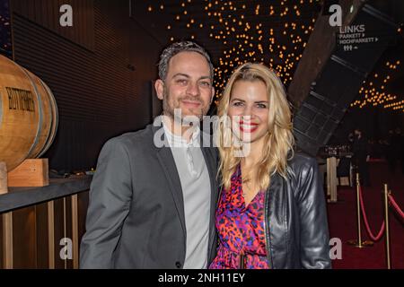 Susan Sideropoulos mit Ehemann Jakob Shtizberg BEI der Neuinszenierung von »Harry Potter und das verwunschene Kind« Premiere im Mehr! Théâtre am Groß Banque D'Images