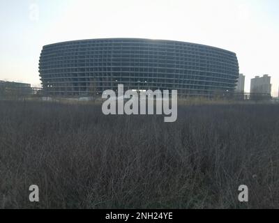 HUAINAN, CHINE - 20 FÉVRIER 2023 - le cadre principal d'un hôtel cinq étoiles inachevé est vu dans la ville de Huai 'an, province d'Anhui, Chine, 20 février 2023. Xi Banque D'Images