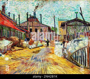 The Factory (1887) par Vincent Van Gogh. Original de la Fondation Barnes. Banque D'Images