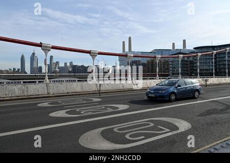 Chelsea Bridge Londres, Royaume-Uni. Février 2023. Banque D'Images