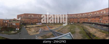 Vue panoramique de la cour intérieure de la salle des congrès au centre de documentation du groupe nazi - Nuremberg, Bavière, Allemagne Banque D'Images