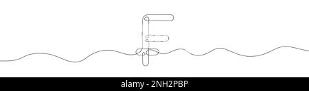 Dessin continu du symbole de devise franc. Symbole de la devise franc suisse. Illustration vectorielle. Illustration de Vecteur