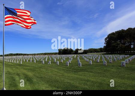 Cimetière national de Calverton long Island, NY Banque D'Images