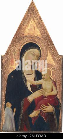 Lippo Memmi Madonna et enfant avec donneur 1325/1330 Banque D'Images