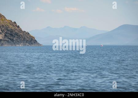 Dingle Bay, vue depuis Blasket Stright. Atlantique, Irlande. Banque D'Images