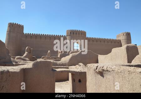 À l'intérieur des ruines de la Citadelle de Rayen, Iran Banque D'Images