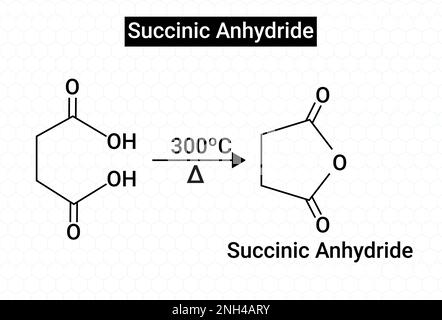 Structure chimique de l'anhydride succinique Illustration de Vecteur