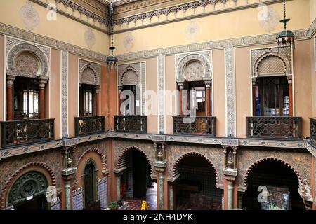 Lisbonne, Portugal- 21 octobre 2022: Belle cour et la décoration de Casa do Alentejo à Lisbonne Banque D'Images