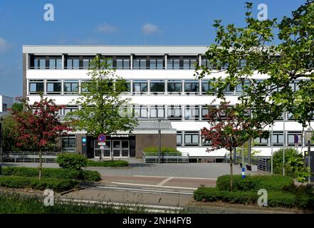 Université des sciences appliquées d'Osnabrueck, Campus Westerberg, bâtiment principal avec administration, auditorium, amphithéâtres, Osnabrueck, Basse-Saxe Banque D'Images