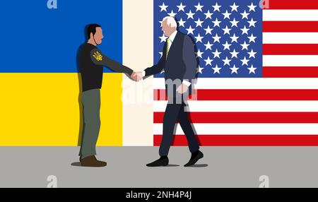 LE président AMÉRICAIN Joseph Biden se rend à Kiev sur 20 février 2023. Banque D'Images