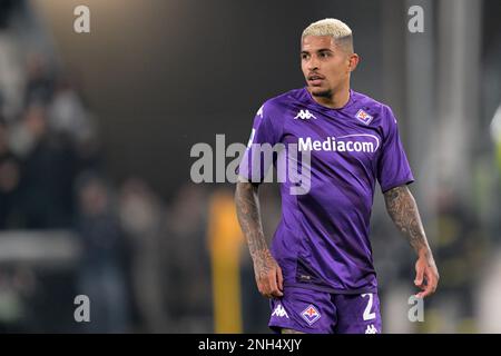 TURIN - Dodo de l'ACF Fiorentina pendant la série italienne Un match entre Juventus FC et l'ACF Fiorentina au stade Allianz sur 12 février 2023 à Turin, Italie. AP | hauteur néerlandaise | GERRIT DE COLOGNE Banque D'Images