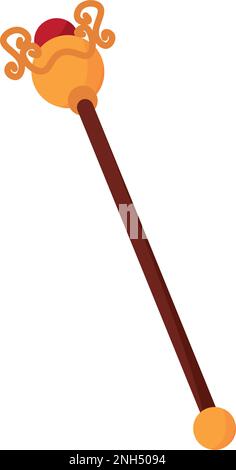 Icône Vector, roi d'or isolé Illustration de Vecteur