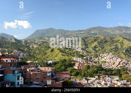 Panorama de Comuna 13. Medellin. Département d'Antioquia. Colombie Banque D'Images