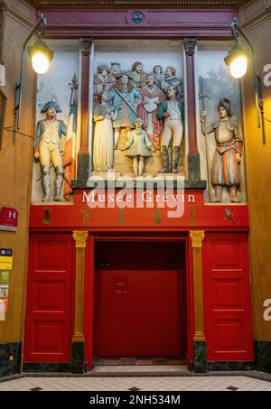 Sortie Musée Grévin dans le passage Jouffroy - Paris, France Banque D'Images