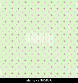 Motif aquarelle avec des plantes en coton rose sur fond vert. Motif sans couture pour les textiles, le papier peint, l'emballage et la conception d'autres produits Banque D'Images