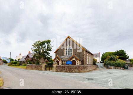 Vue de face de la chapelle Moriah Baptist à Marloes, un petit village de la péninsule de Marloes dans le parc national de la côte de Pembrokeshire, dans l'ouest du pays de Galles Banque D'Images