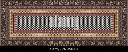 répéter multicolore décoré à la main, dessiné à la main, tracé, dessiné, ornemental sur tout le fond de la base, motif géométrique Banque D'Images