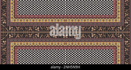 répéter multicolore décoré à la main, dessiné à la main, tracé, dessiné, ornemental sur tout le fond de la base, motif géométrique Banque D'Images