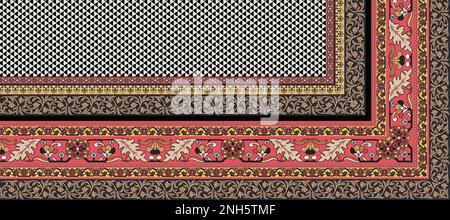 répéter multicolore décoré à la main, dessiné à la main, tracé, dessiné, ornemental sur tout le fond de la base, motif géométrique Banque D'Images