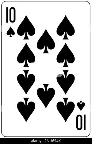 Dix de Spades carte à jouer Banque D'Images