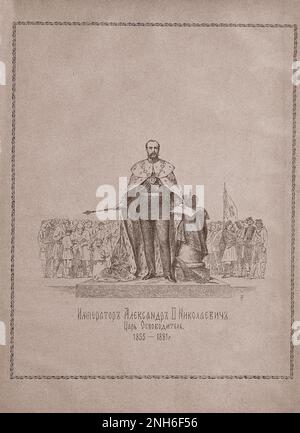 Gravure d'Alexandre II de Russie. 1913 Alexandre II (1818–1881) fut empereur de Russie, roi de Pologne et grand-duc de Finlande du 2 mars 1855 jusqu'à son assassinat en 1881. Banque D'Images