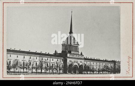 Photo d'époque de l'Amirauté de Saint-Pétersbourg. 1875 - 1885 Banque D'Images